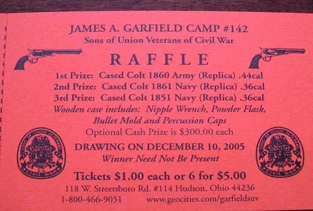 News from the James A. Garfield Camp #142 News from the James A. Garfield Camp #142 S.U.V.C.W. April August 2005 Volume 2005, Issue 2 Inside this issue: Front Page 1 THE JAMES A.