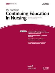 Contributing to Nursing Knowledge and Literature MSPM article published in the August 2013 issue of The Journal of Continuing Education in Nursing.