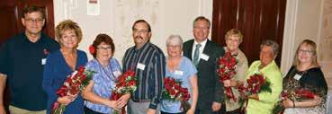 Employees were recognized in five year increments, from five to forty-five years of service.