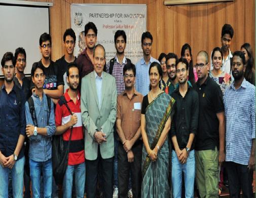 Entrepreneurship (CIE) on November 10, 2014 in the auditorium of Faculty of Engineering and Technology, Jamia Millia Islamia.