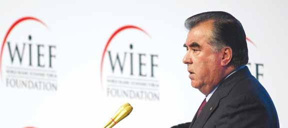 10 OPENING SESSION Reviving stability and encouraging mutual socioeconomic development HE Emomali Rahmon, President of the Republic of Tajikistan In view of global economic, political and social