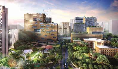 2 3 4 1 Aerial perspective view of Health City Novena.
