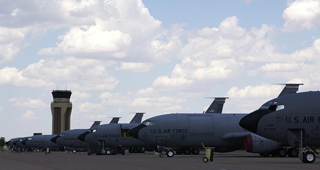 KC-135 Stratotanker KC-135R Stratotankers on the ramp at Altus AFB.