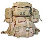 MOLLE II Pack The rucksack has a front pocket to hold a claymore antipersonnel mine. Inside is a bandolier with a capacity for six 30-round magazines and a removable tactical radio pocket.