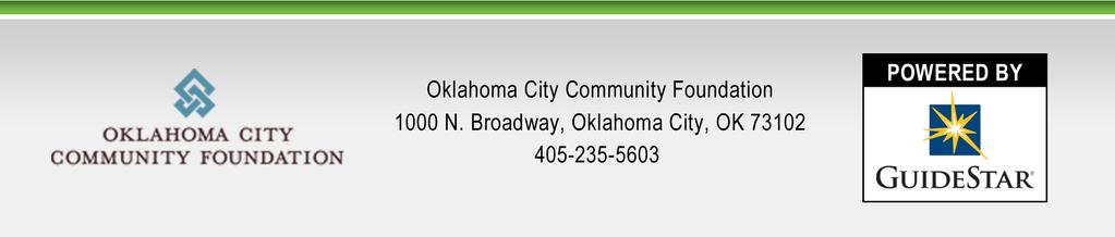 Foundation Staff Comments All prior year financial information is from the IRS Form 990s, because it is for the United Way of Central Oklahoma, Inc.