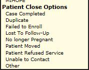 Return to HUB Options: Client Refused Client refused this SPECIFICHV program but is interested in a different one (i.e.: may be