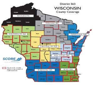 SCORE Wisconsin County Coverage SCORE Capacity By Location Location Mentors Small Businesses Total Services SE Wisconsin (Milwaukee) 71 178,066 3,980 Madison 38 84,221 640 Western WI (Eau Claire) 10
