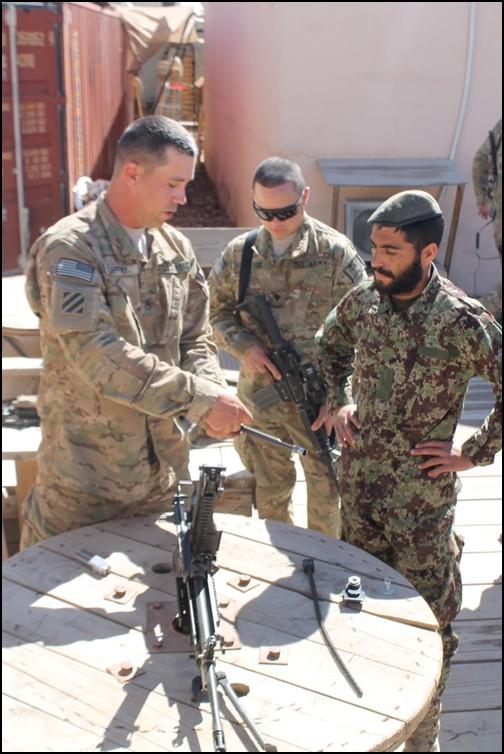 Maintain Maintainers provide weapons training to ANA U.S. Army Sgt. Sarah M. Bailey 703rd BSB, 4th IBCT, 3rd Inf. Div., UPAR CAMP MAIWAND, Afghanistan U.S. Army Staff Sgt.