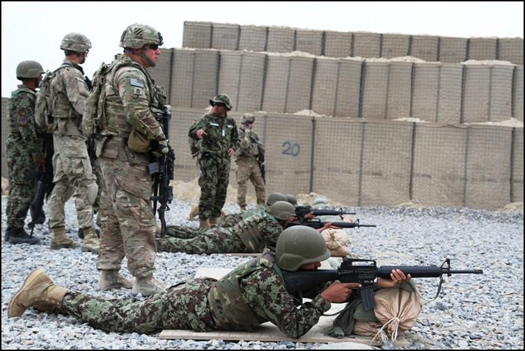 Public Affairs) FORWARD OPERATING BASE SHANK, Afghanistan The gray sky gave notice of rain showers, setting the wet and cold training conditions for 10 Afghan National Army soldiers who rode out to a