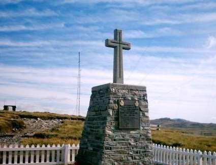 The above memorial which was erected in memory of the casualties briefly commemorated above, was erected somewhat appropriately on the 453 foot high Sapper Hill which is on East Falkland, Falkland