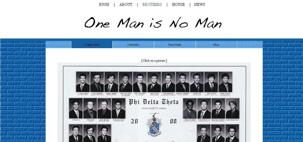 We are also featuring one of our alumni on our rush page, which can be located by clicking on the rush tab in the top left of the aforementioned website.