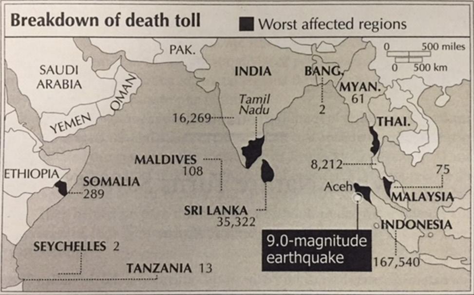 Figure 2. Breakdown of 2004 Indian Ocean Tsunami Death Toll by Country 147 In Indonesia, responders including the armed forces found themselves completely overwhelmed.