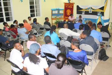 Rotaract update On Thursday February 19, 2015 members of the Rotaract Club of Saint Lucia elected the new leadership for the Rotaract year 2015-16.