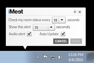 imeet TOOLS imeet ROOM MONITOR MAKES IT EASY FOR YOU TO KNOW WHAT'S HAPPENING IN YOUR ROOM. The imeet Room Monitor lets you know how many guests are in your room. Change settings.