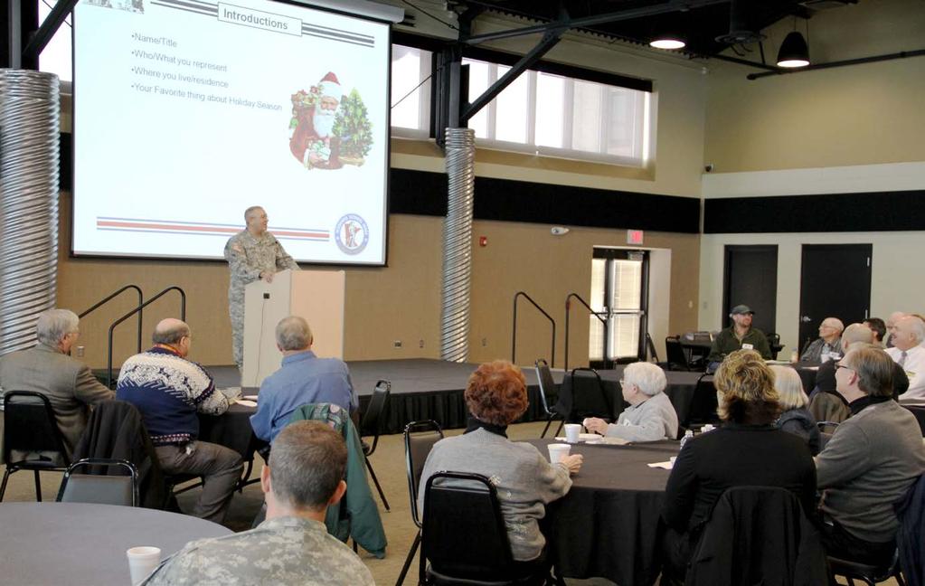 On December 13, 2012 Camp Ripley held a Citizens Advisory Committee meeting followed by a free holiday meal catered by Coborn s and Perkins in Little Falls for over 450 of the installation s