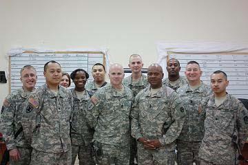 SGT Daniels was the NCO sponsor for PFC (P) Faltine and