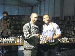 On 27 JAN 09, SGT McDonald won all 4 games in the advanced bracket of the monthly Camp