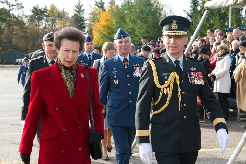 Presentation of The Princess Royal s Banner RCMS Chief Warrant Officer, Assisted by