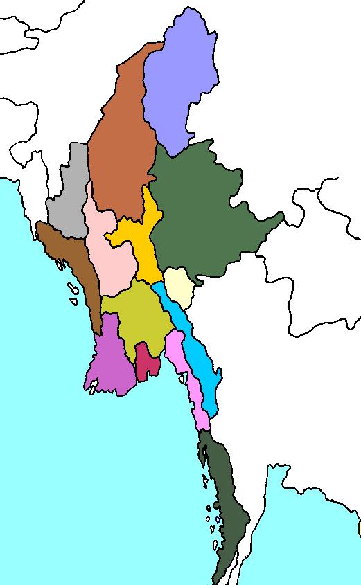 Myanmar INDIA KACHIN BANGLA DESH CHIN RAKHINE SAGAING MAGWE MANDALAY BAGO SHAN KAYAH