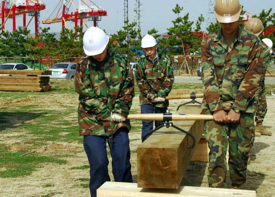 war: Repairing runways Building detention facilities Constructing aircraft runways and parking aprons