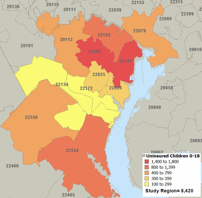 Map 30: Estimated Uninsured Children Age 0-18, 2012 Map 31: Estimated Uninsured Adults Age 19-64, 2012