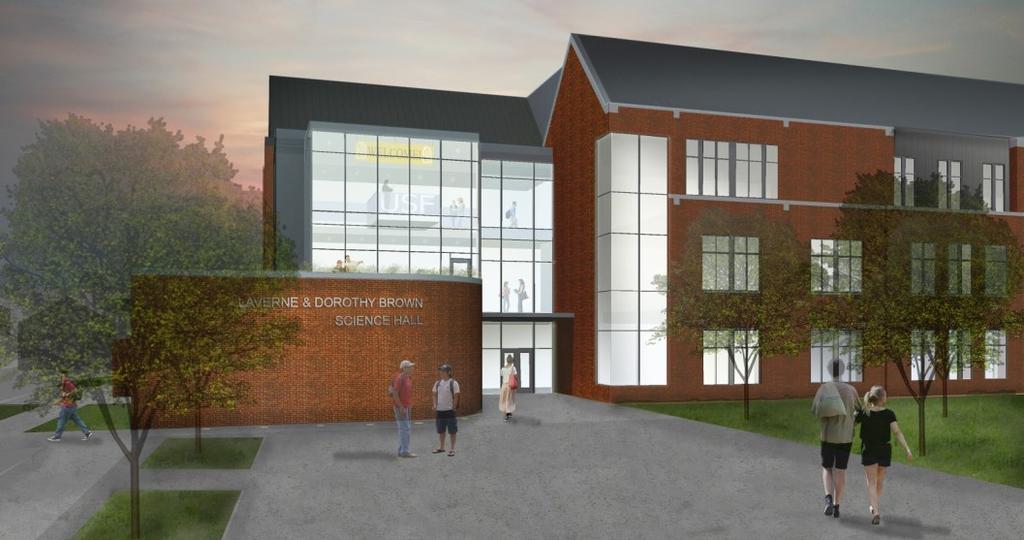 The upcoming Laverne and Dorothy Brown Science building that will be breaking ground in May.