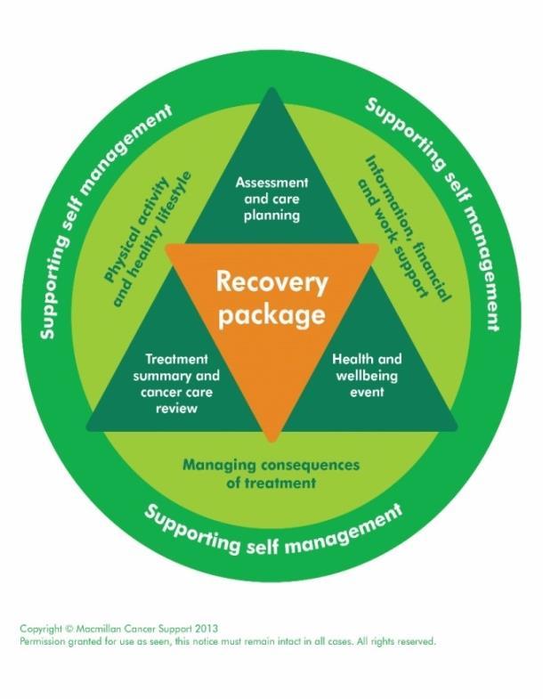 national cancer strategy s recovery package (see diagram). Around 120 cancer patients and carers attended the event, which received very positive feedback.