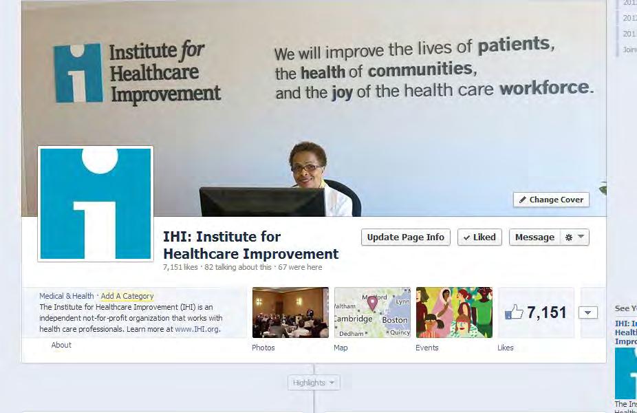to IHI s Facebook page and share