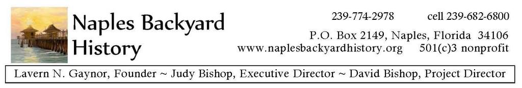 Suggested newsletter copy: SUGGESTED TEXT ABOUT NAPLES PANORAMA AND OPTIONS FOR WEBSITE LINKS Visit www.naplespanorama.