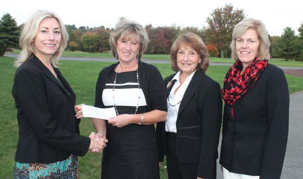 Shown at the check presentation included (from left): Eva Wickwire, assistant vice president and chief development officer, Bristol Hospital Development