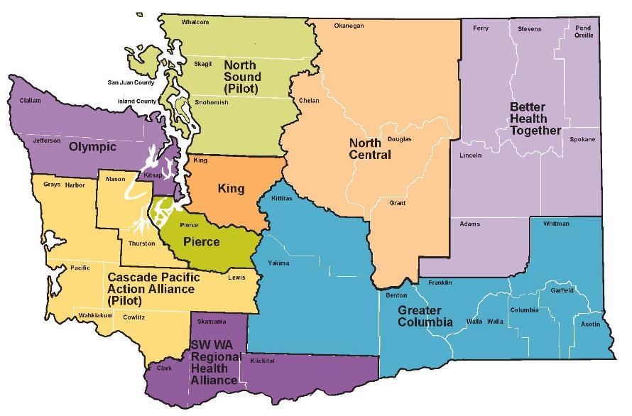 With support from its SIM grant, Washington is making investments in ACH formation. By the end of 2015 we expect to have officially designated ACHs in each of the nine regions shown in Figure 1.