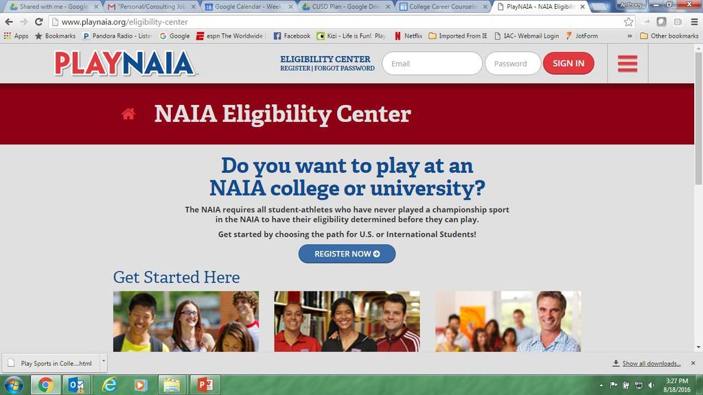 NAIA Eligibility Center www.