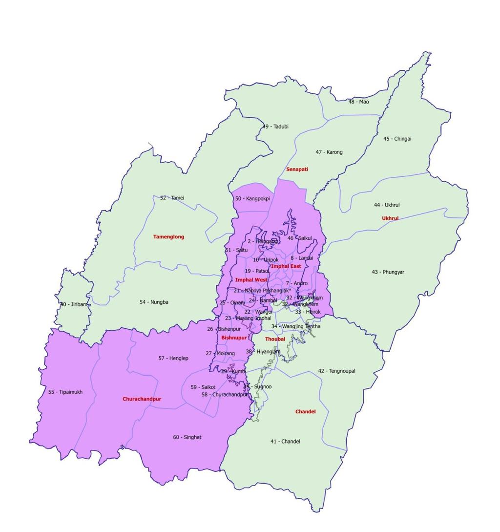 MANIPUR ASSEMBLY ELECTIONS-2017 MAP