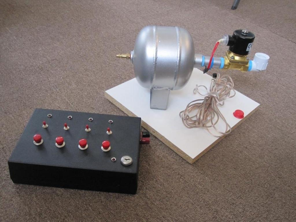 Air Rockets Launch pads and controller (home built) Tank from truck air horn Solenoid from ebay