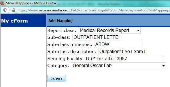 Report Class is the class name which could either Medical Records Report (MR) or Diagnostic Image Report (DI) Sub-Class examples could be outpatient letter, discharge summary for MR reports or