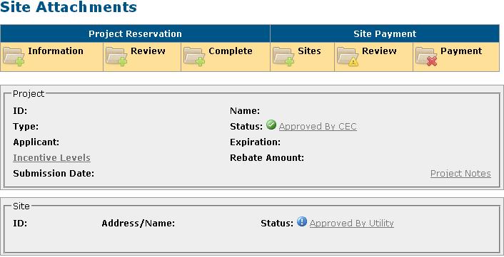 Similar to the reservation review process, the CEC will review the payment claim. If it is complete and accurate, the Site status will change to Approved by CEC.