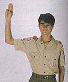 During some ceremonies, you may also salute your Webelos leaders or Boy Scout leaders. To give the Scout salute, place the fingers of your right hand in position as for the Scout sign.