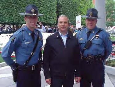Before any Connecticut Trooper could get to the hospital, Massachusetts State Police had troopers by the side Trooper Hall. This made the term family seem even more appropriate.