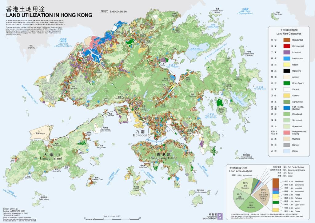 Hong Kong : a Meeting Place for People and Activites Developed area about 240 km 2 6.