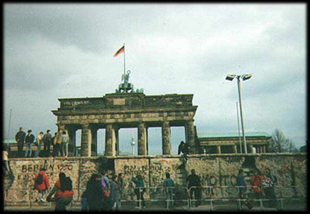 The Berlin Wall in November, 1989, as