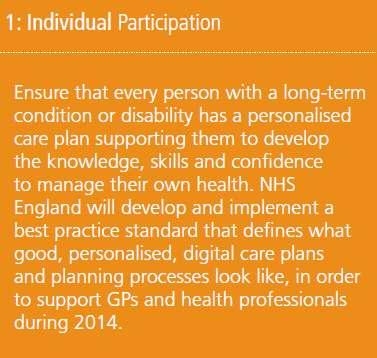 Transforming participation in health and care In many cases people will already be receiving care and the care plan for