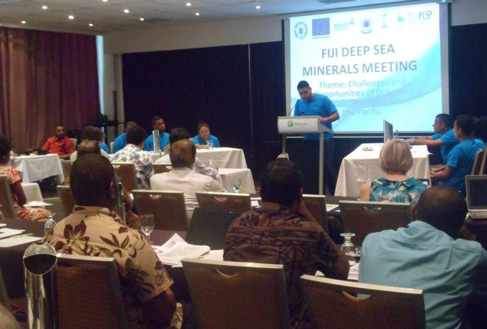 Figure 19: DSM Debate in progress at the Holiday Inn, Suva in August. The panel discussion was moderated by Mr Stanley Simpson, a freelance journalist.