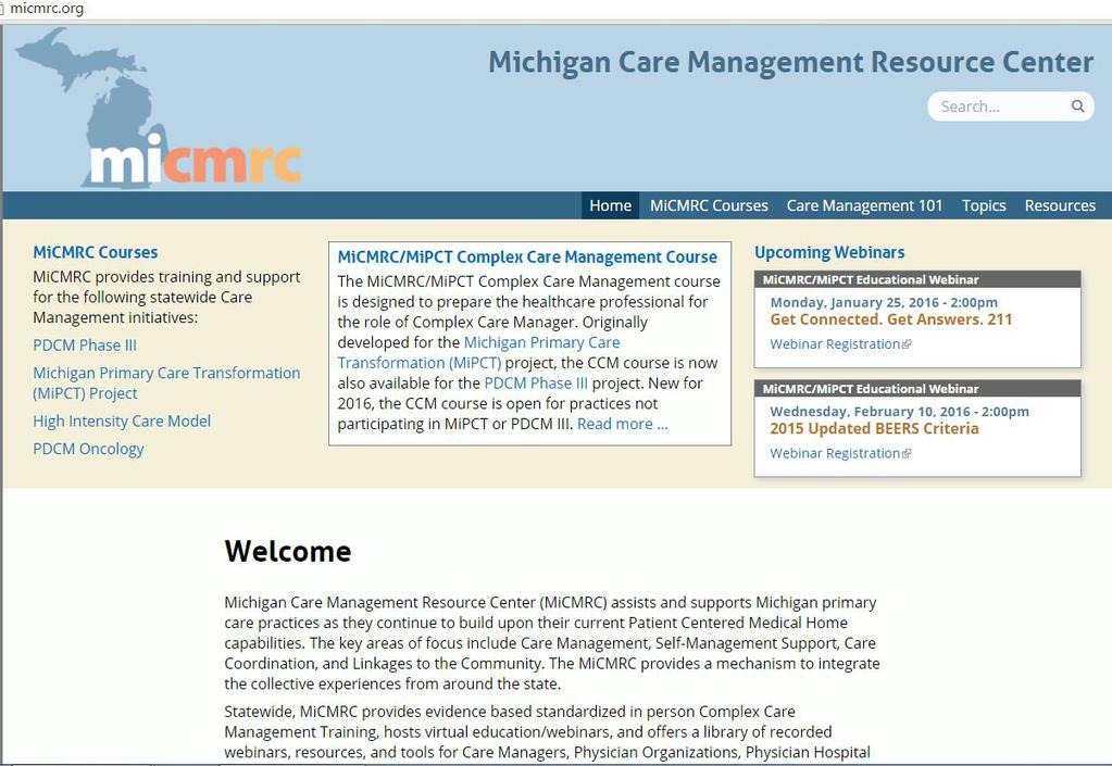 Michigan Care Management Resource Center