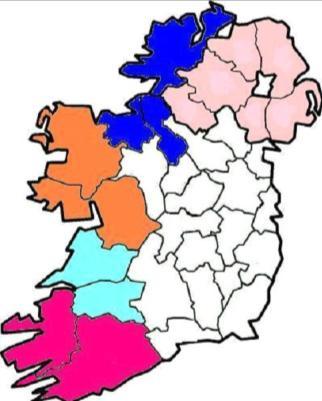 Ireland & Northern Ireland eligible counties NUTS3