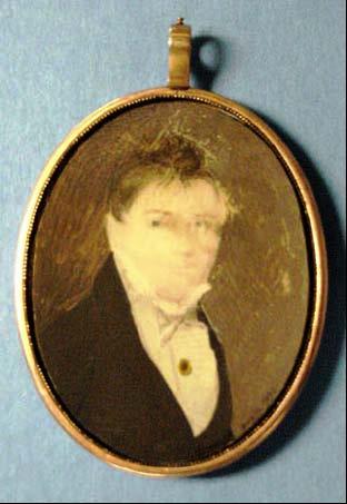 Below: Miniature portrait of Asa Curtis,