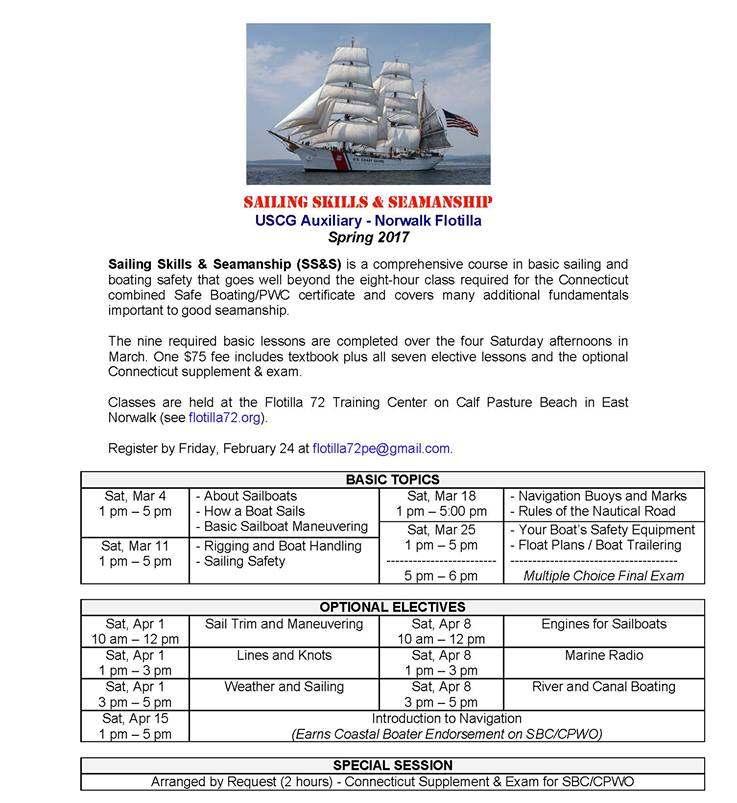 2017 Boating Courses and Seminars offered near Norwalk If you have / know of additional
