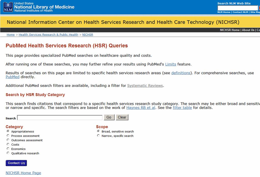 PubMed Health Services