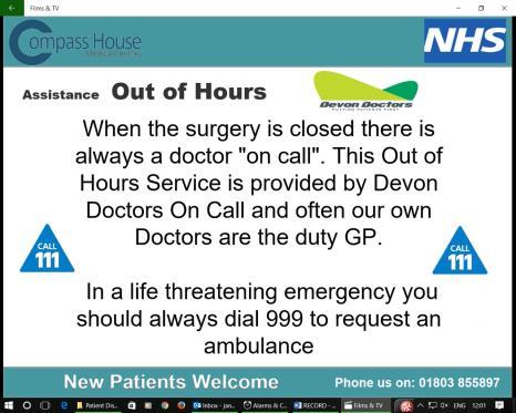 Accessing Out of Hours care Explaining out of hours care