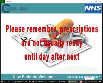 J - Prescription availability Reminder that prescriptions usually not