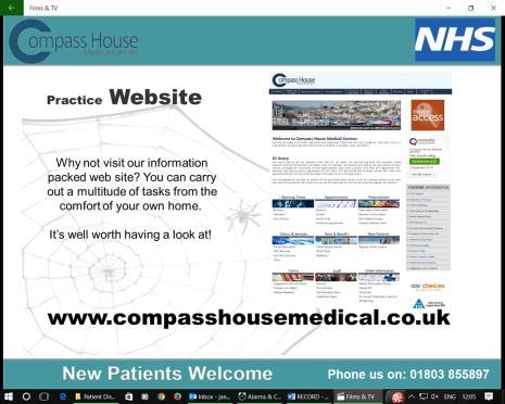 surgery website and highlighting the patient access feature to see